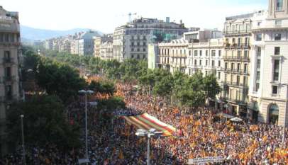 Manifestacja zwolenników niepodległości Katalonii, Barcelona 2010 / fot. Wikimedia Commons