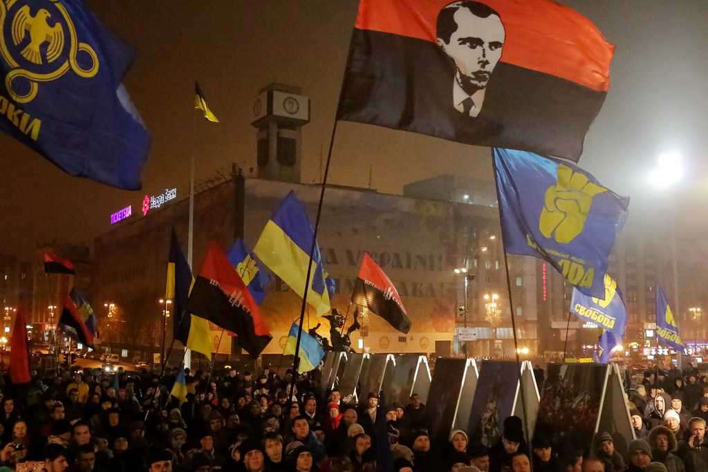 Marsz ku czci Stepana Bandery, Kijów, styczeń 2015 r. / fot. Wikimedia Commons