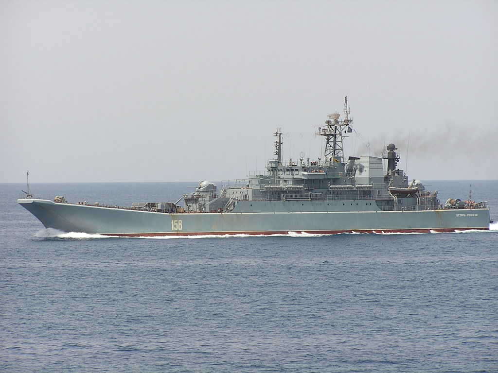 Rosyjski okręt desantowy Cezar Kunikow / Żródło: Wikimedia Commons