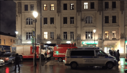 Scena po wybuchu w Moskwie 7 grudnia 2015 / Źródło: Twitter