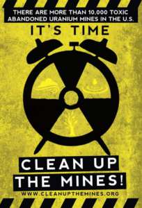 Plakat kampanii Clean up the mines. / Źródło: cleanupthemines.org