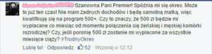 Wpisów na temat menstruacji pojawiło się na profilu premier Beaty Szydło już prawie 6 tys.