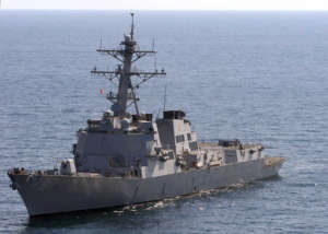 050208-N-5345W-016 Persian Gulf (Feb. 8, 2005) Ð The guided missile destroyer USS Mason (DDG 87) underway in the Persian Gulf. Mason is conducting operations in the Persian Gulf as a part of Destroyer Squadron Two Six (DESRON 26) and the USS Harry S. Truman (CVN 75) Carrier Strike Group (CSG). The Truman CSG and CVW-3 are on a regularly scheduled deployment in support of the Global War on Terrorism. U.S. Navy photo by Photographer's Mate Airman Kristopher Wilson (RELEASED)