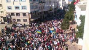 Protesty ogarnęły wszystkie większe miasta Maroka / fot. Twitter, Thomas van Linge