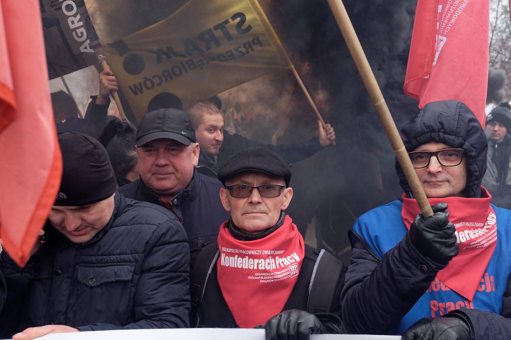 Protest Agrounii i związkowców z Solarisa