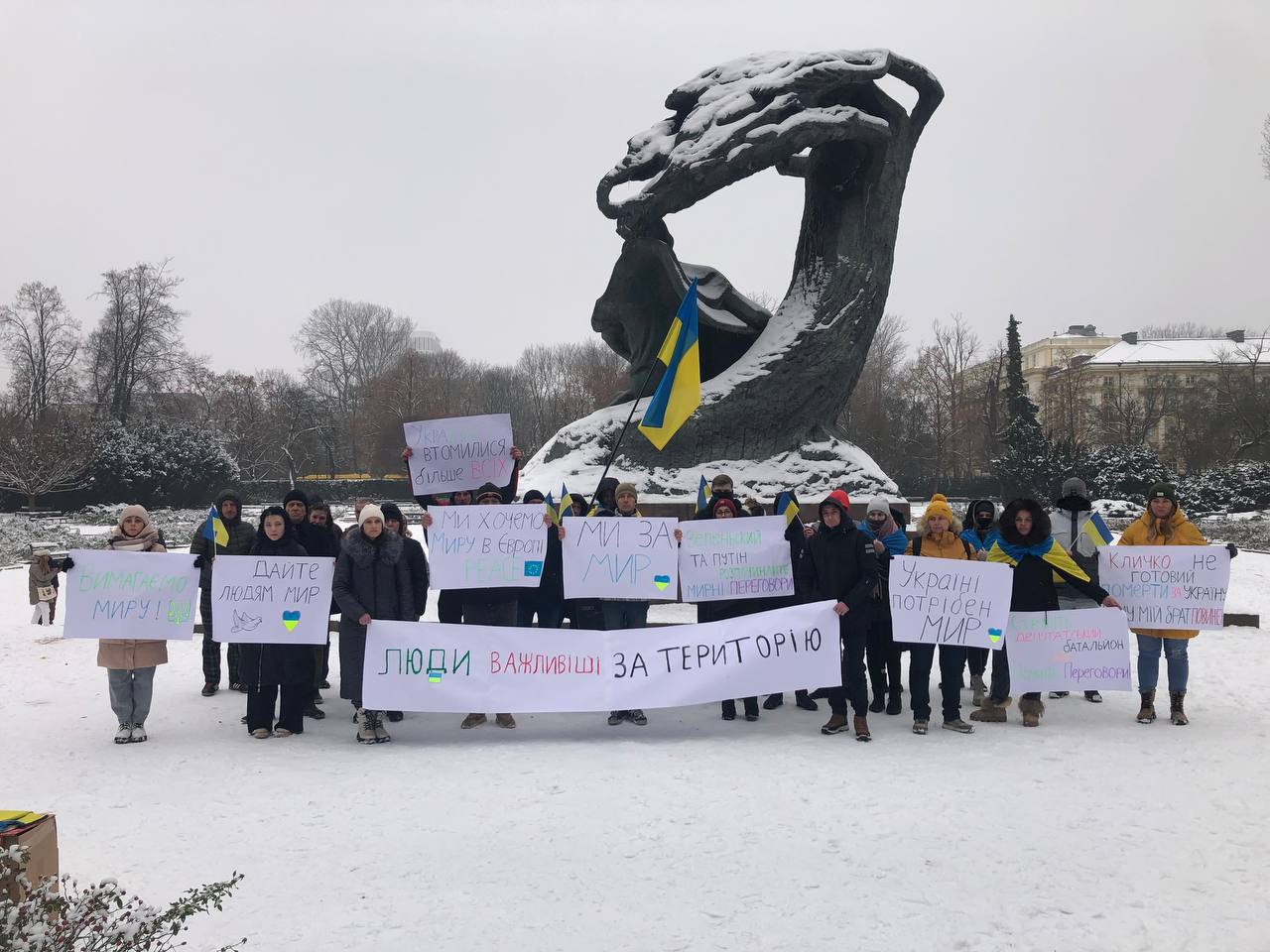 Ukraińscy uchodźcy chcą pokoju